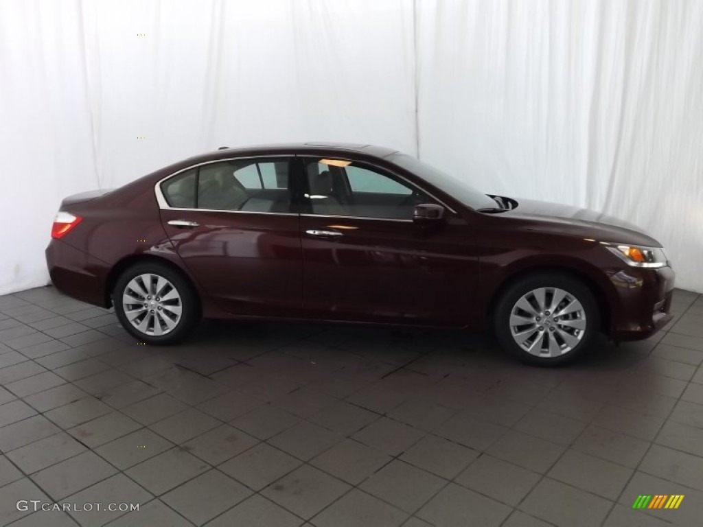 2014 Accord EX-L V6 Sedan - Basque Red Pearl II / Ivory photo #1