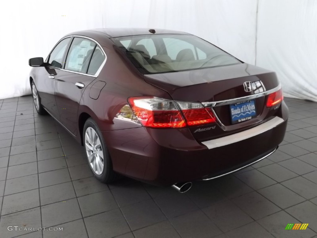2014 Accord EX-L V6 Sedan - Basque Red Pearl II / Ivory photo #2