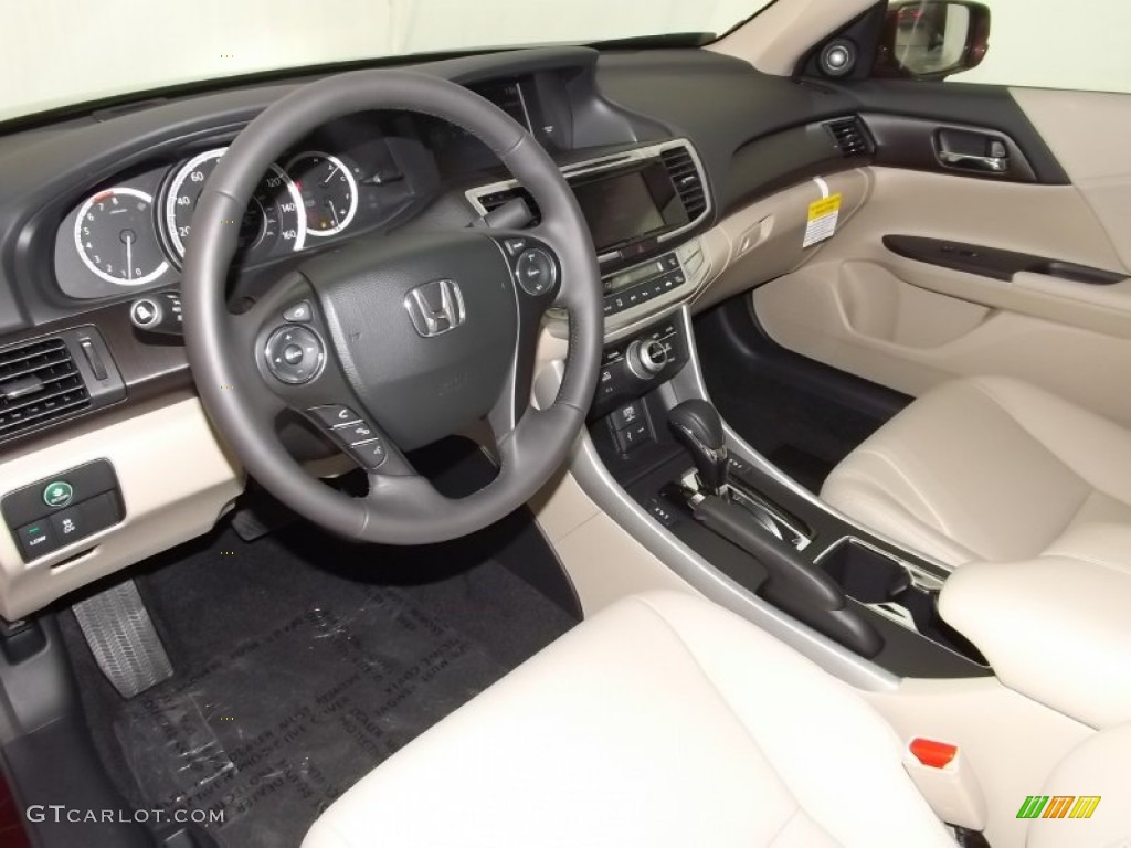 2014 Accord EX-L V6 Sedan - Basque Red Pearl II / Ivory photo #6