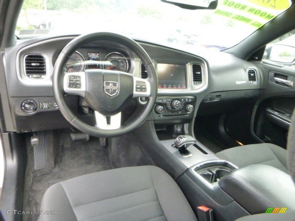 Black Interior 2012 Dodge Charger SXT AWD Photo #85568645
