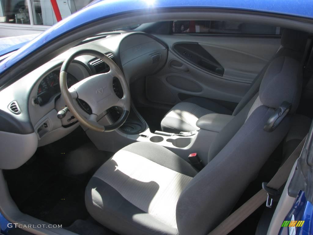 2004 Mustang V6 Coupe - Sonic Blue Metallic / Medium Graphite photo #9