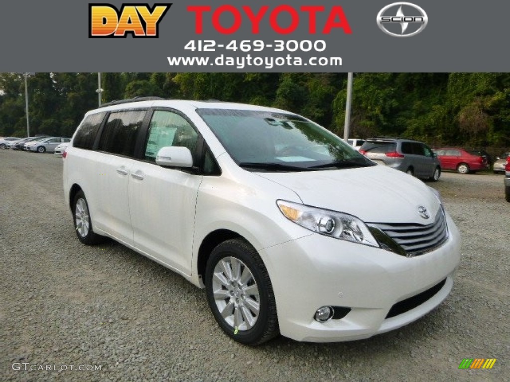2014 Sienna Limited AWD - Blizzard White Pearl / Bisque photo #1