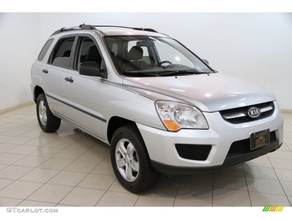 2009 Sportage LX V6 4x4 - Bright Silver / Black photo #1