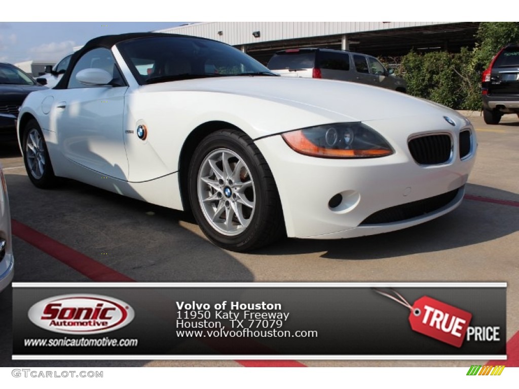 2004 Z4 2.5i Roadster - Alpine White / Beige photo #1