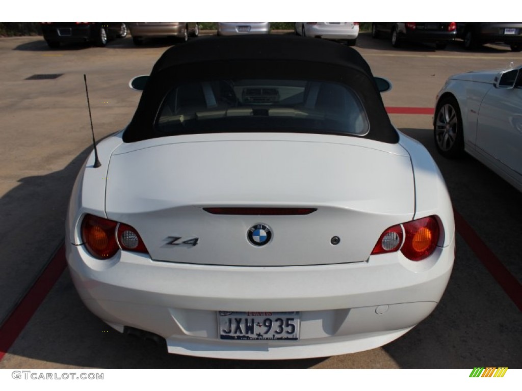 2004 Z4 2.5i Roadster - Alpine White / Beige photo #6