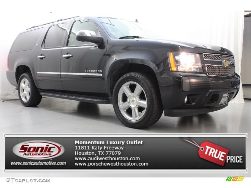 2010 Suburban LTZ 4x4 - Black / Light Cashmere/Dark Cashmere photo #1