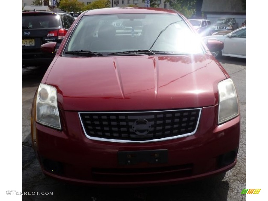 2007 Sentra 2.0 - Sonoma Sunset Red / Charcoal/Steel photo #2