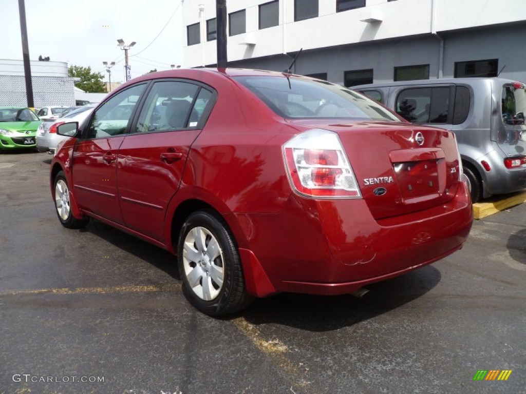 2007 Sentra 2.0 - Sonoma Sunset Red / Charcoal/Steel photo #4