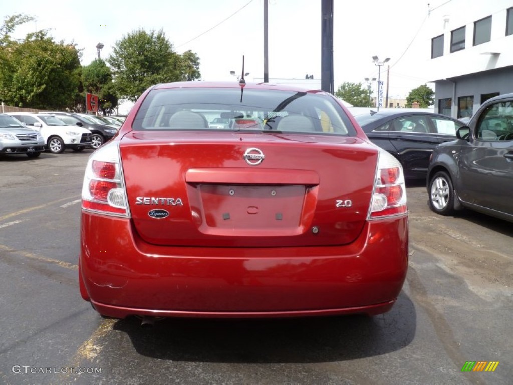 2007 Sentra 2.0 - Sonoma Sunset Red / Charcoal/Steel photo #5
