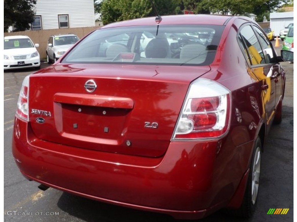 2007 Sentra 2.0 - Sonoma Sunset Red / Charcoal/Steel photo #6