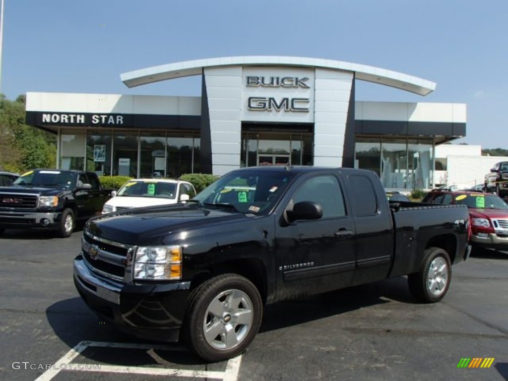 2009 Silverado 1500 LT Extended Cab 4x4 - Black / Ebony photo #1