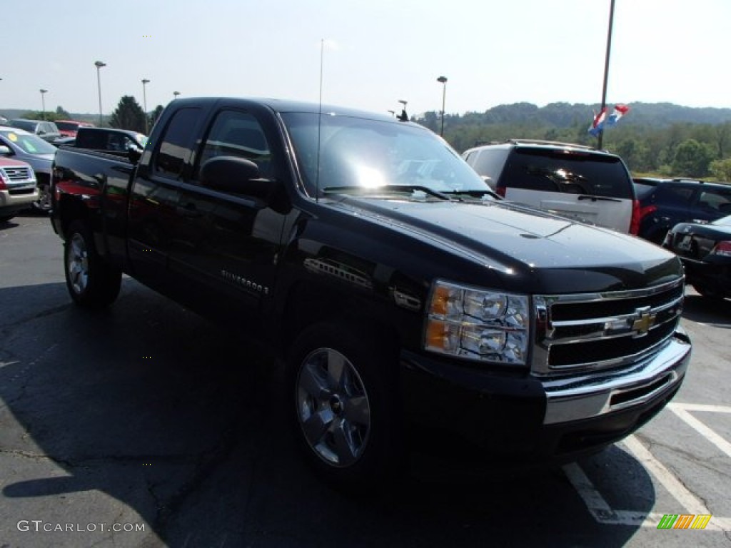 2009 Silverado 1500 LT Extended Cab 4x4 - Black / Ebony photo #3