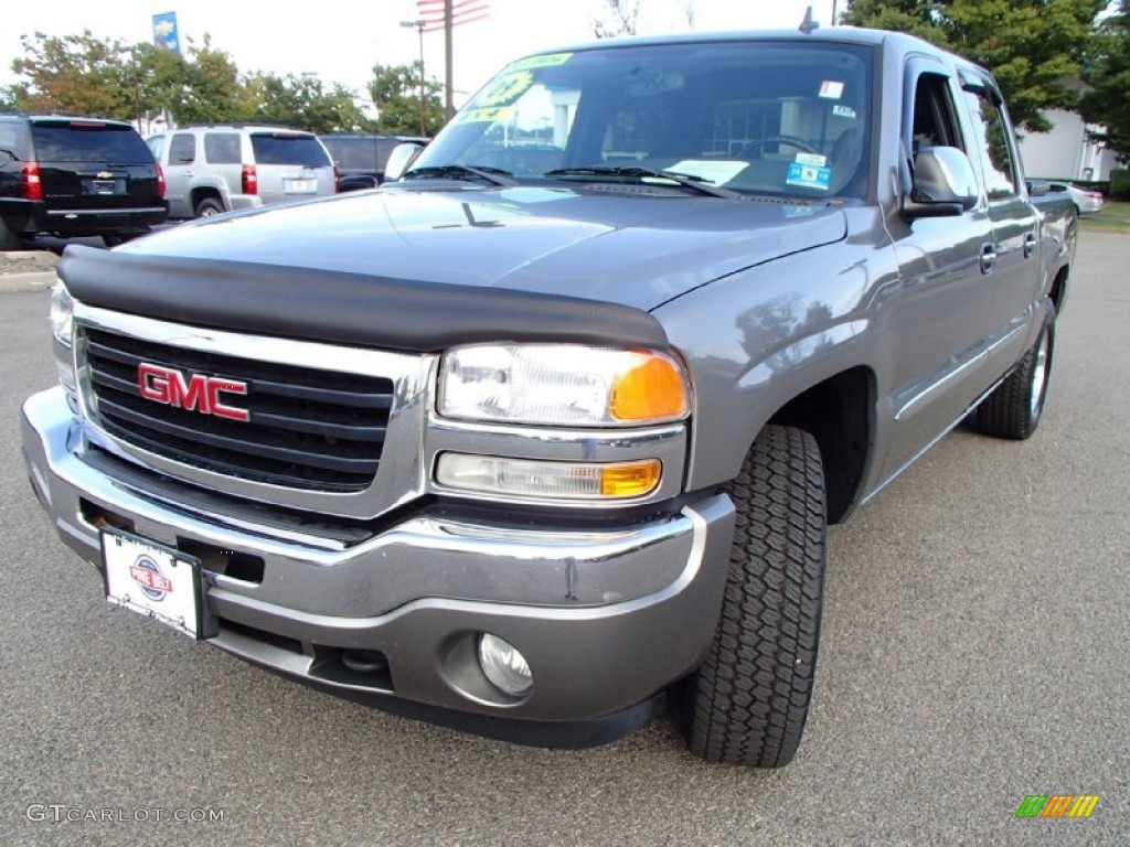 2006 Sierra 1500 SLE Crew Cab 4x4 - Steel Gray Metallic / Dark Pewter photo #1