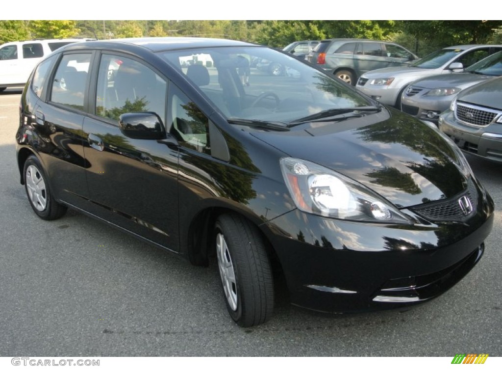 Crystal Black Pearl 2012 Honda Fit Standard Fit Model Exterior Photo #85585388