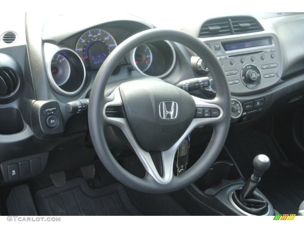 2012 Honda Fit Standard Fit Model Gray Steering Wheel Photo #85585760
