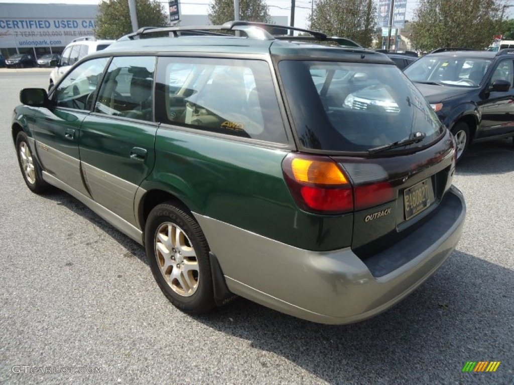 2000 Outback Limited Wagon - Timberline Green Pearl / Beige photo #5