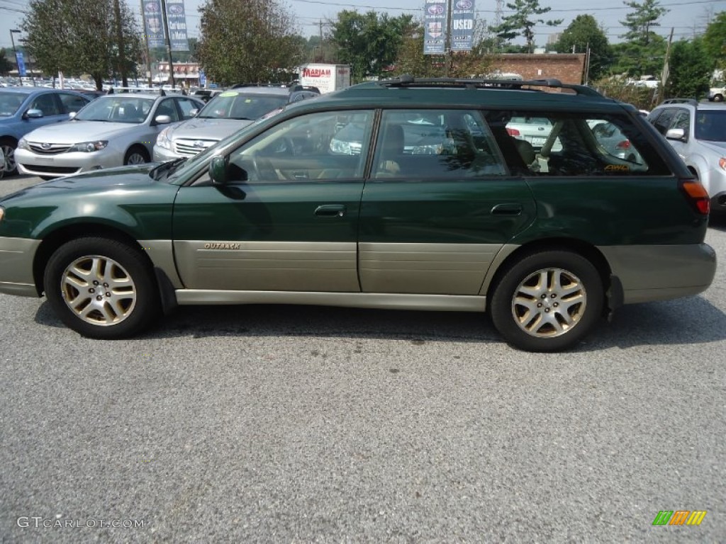 2000 Outback Limited Wagon - Timberline Green Pearl / Beige photo #6
