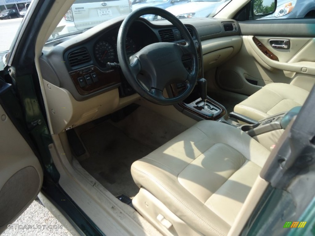 2000 Outback Limited Wagon - Timberline Green Pearl / Beige photo #9