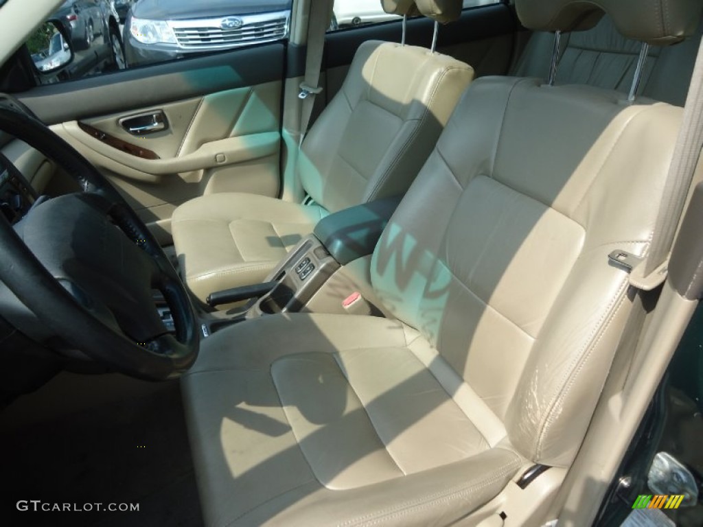 2000 Outback Limited Wagon - Timberline Green Pearl / Beige photo #10