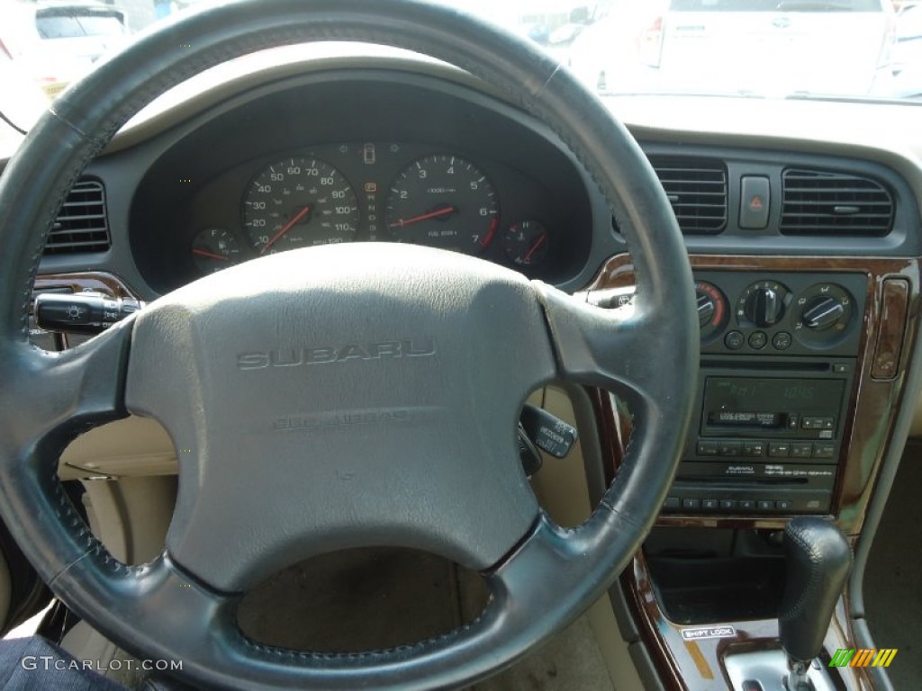 2000 Outback Limited Wagon - Timberline Green Pearl / Beige photo #11