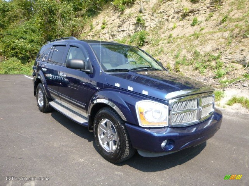 2004 Durango Limited 4x4 - Patriot Blue Pearl / Medium Slate Gray photo #1