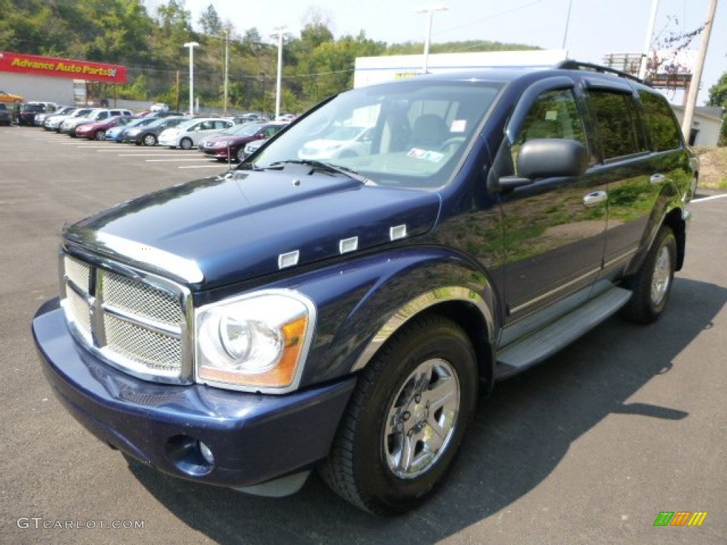 2004 Durango Limited 4x4 - Patriot Blue Pearl / Medium Slate Gray photo #7