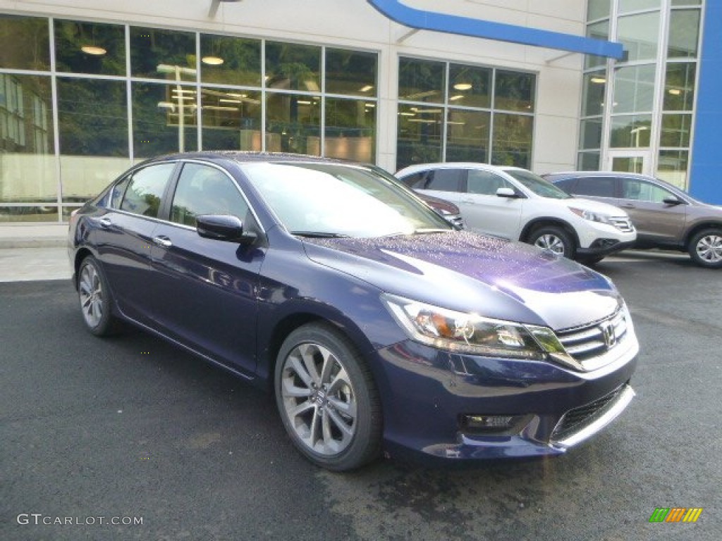 2014 Accord Sport Sedan - Obsidian Blue Pearl / Black photo #1