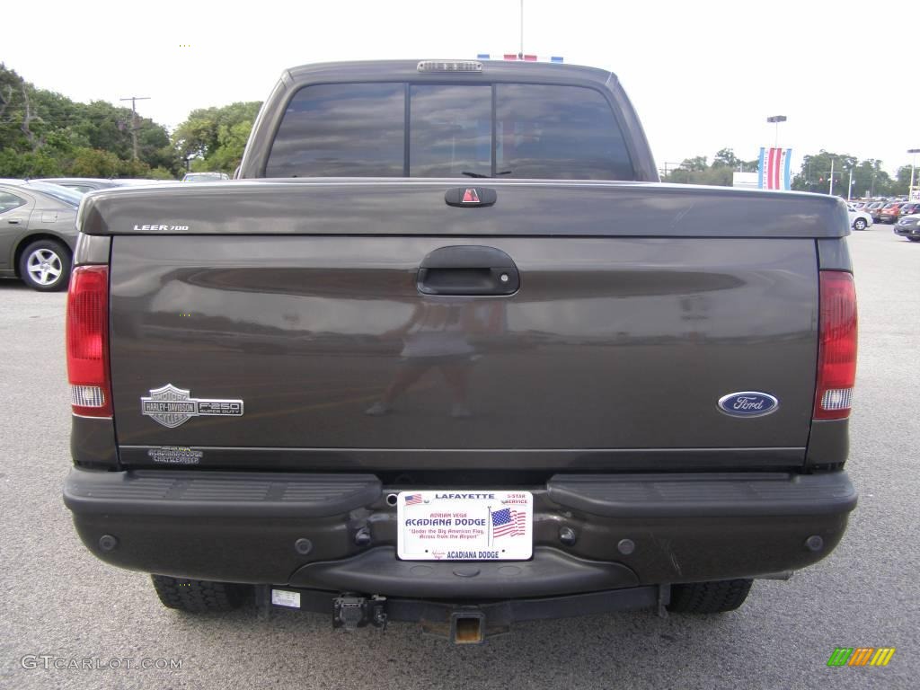 2007 F250 Super Duty Harley Davidson Crew Cab 4x4 - Dark Stone Metallic / Black Leather photo #4