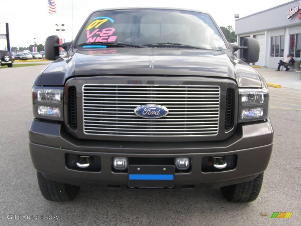 2007 F250 Super Duty Harley Davidson Crew Cab 4x4 - Dark Stone Metallic / Black Leather photo #8