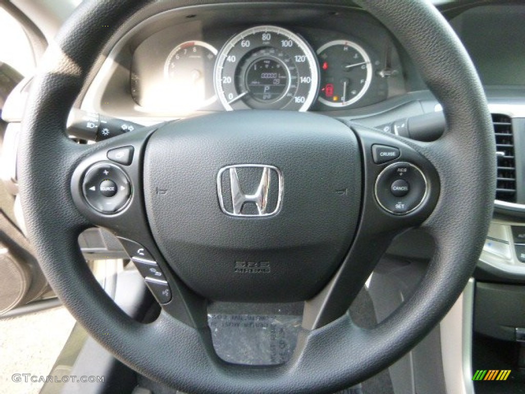 2014 Honda Accord LX Sedan Black Steering Wheel Photo #85587545