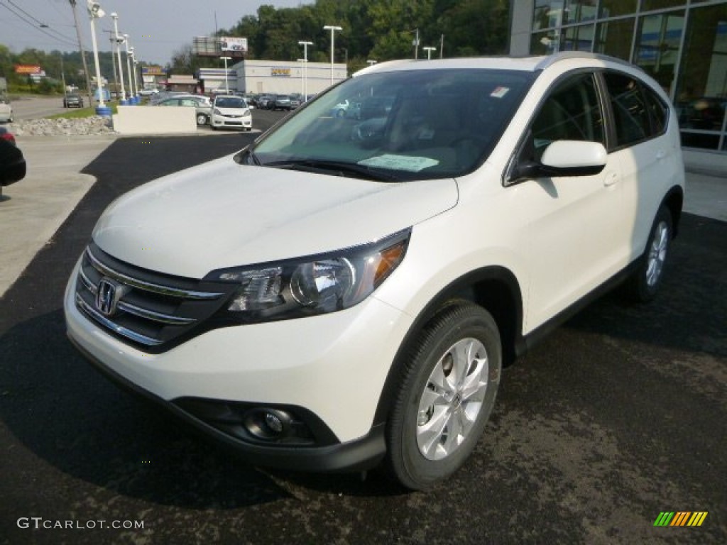 2014 CR-V EX-L AWD - White Diamond Pearl / Beige photo #7