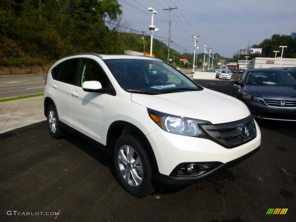 2014 CR-V EX-L AWD - White Diamond Pearl / Black photo #1