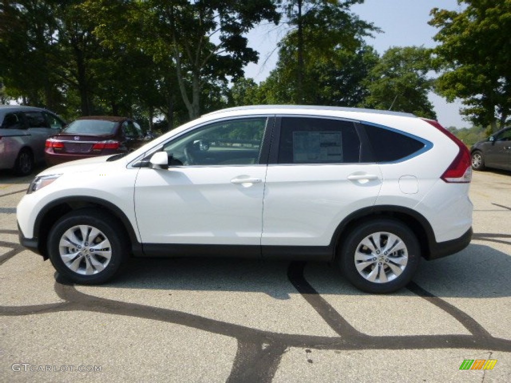 2014 CR-V EX-L AWD - White Diamond Pearl / Beige photo #6