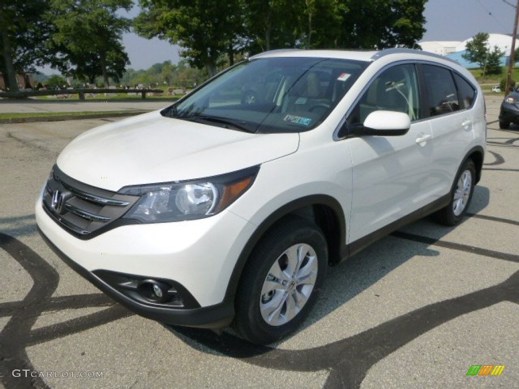 2014 CR-V EX-L AWD - White Diamond Pearl / Beige photo #7