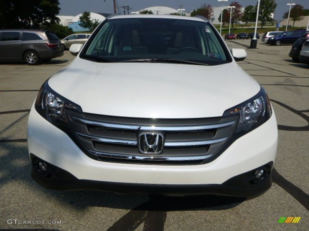 2014 CR-V EX-L AWD - White Diamond Pearl / Beige photo #8