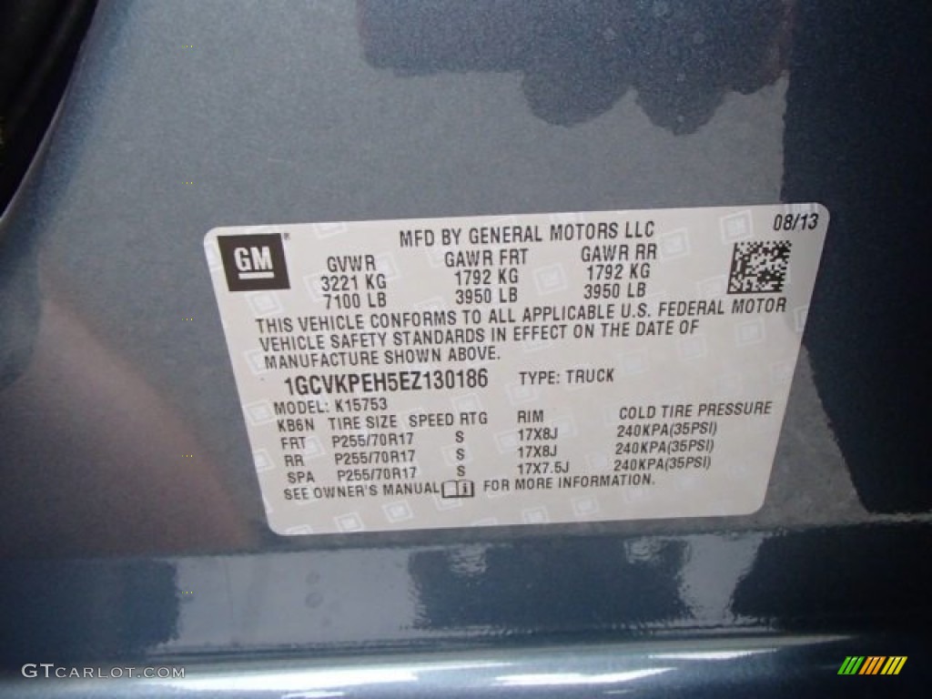 2014 Silverado 1500 WT Double Cab 4x4 - Blue Granite Metallic / Jet Black/Dark Ash photo #20