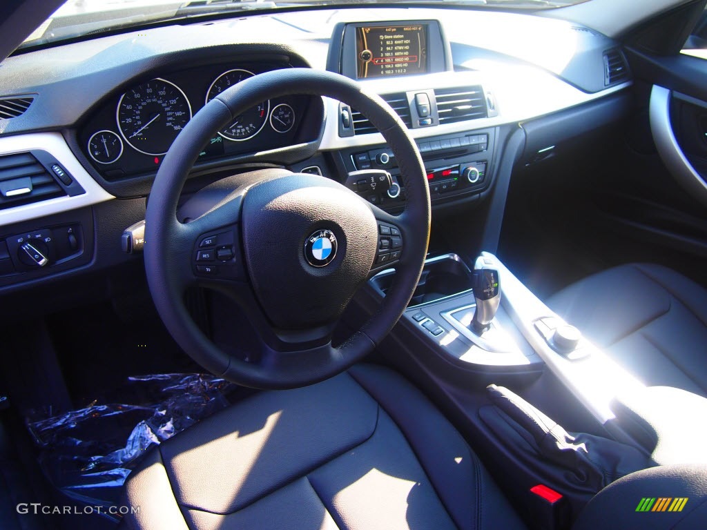 Black Interior 2014 BMW 3 Series 320i Sedan Photo #85588811