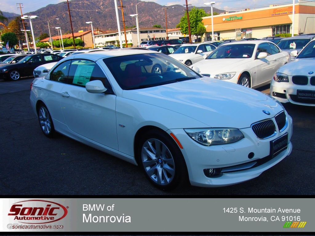 2013 3 Series 328i Convertible - Alpine White / Coral Red/Black photo #1