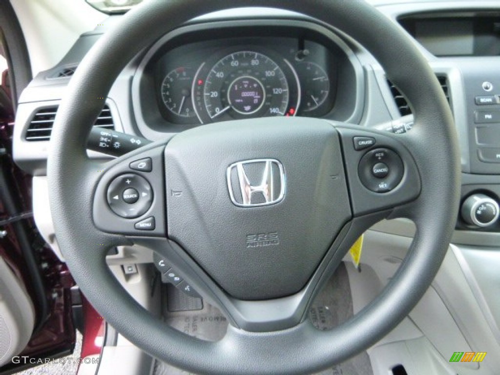 2014 Honda CR-V LX AWD Gray Steering Wheel Photo #85589180