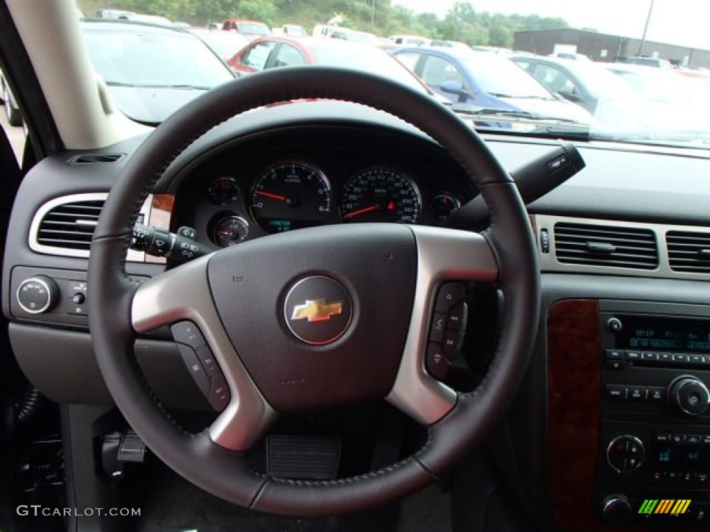 2014 Chevrolet Tahoe LT 4x4 Ebony Steering Wheel Photo #85589258