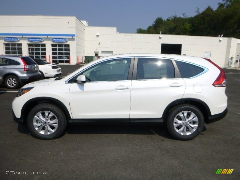 2014 CR-V EX AWD - White Diamond Pearl / Beige photo #6