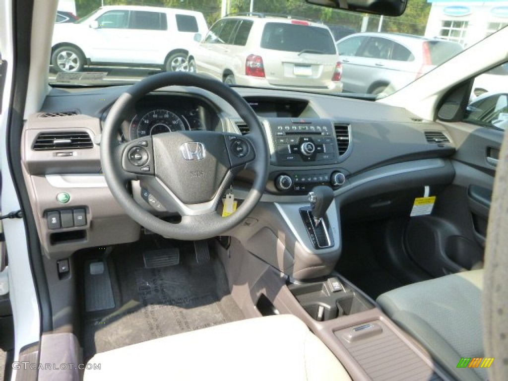 2014 CR-V EX AWD - White Diamond Pearl / Beige photo #12