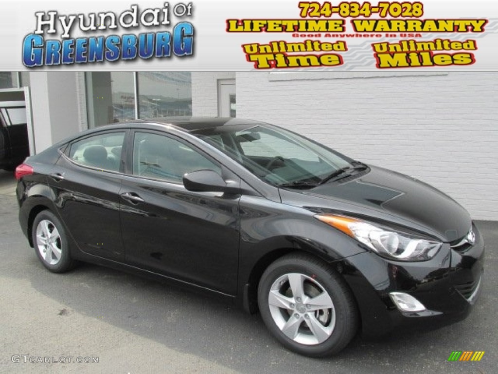 2013 Elantra GLS - Black / Gray photo #1