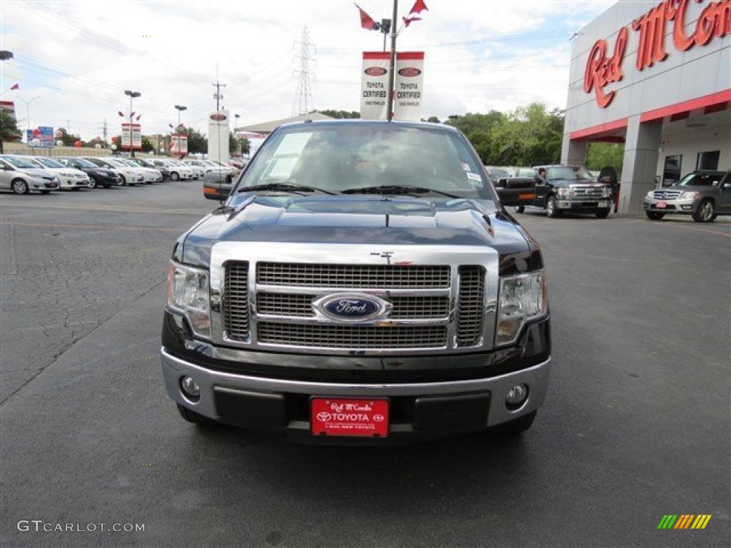 2011 F150 Lariat SuperCrew - Ebony Black / Black photo #2