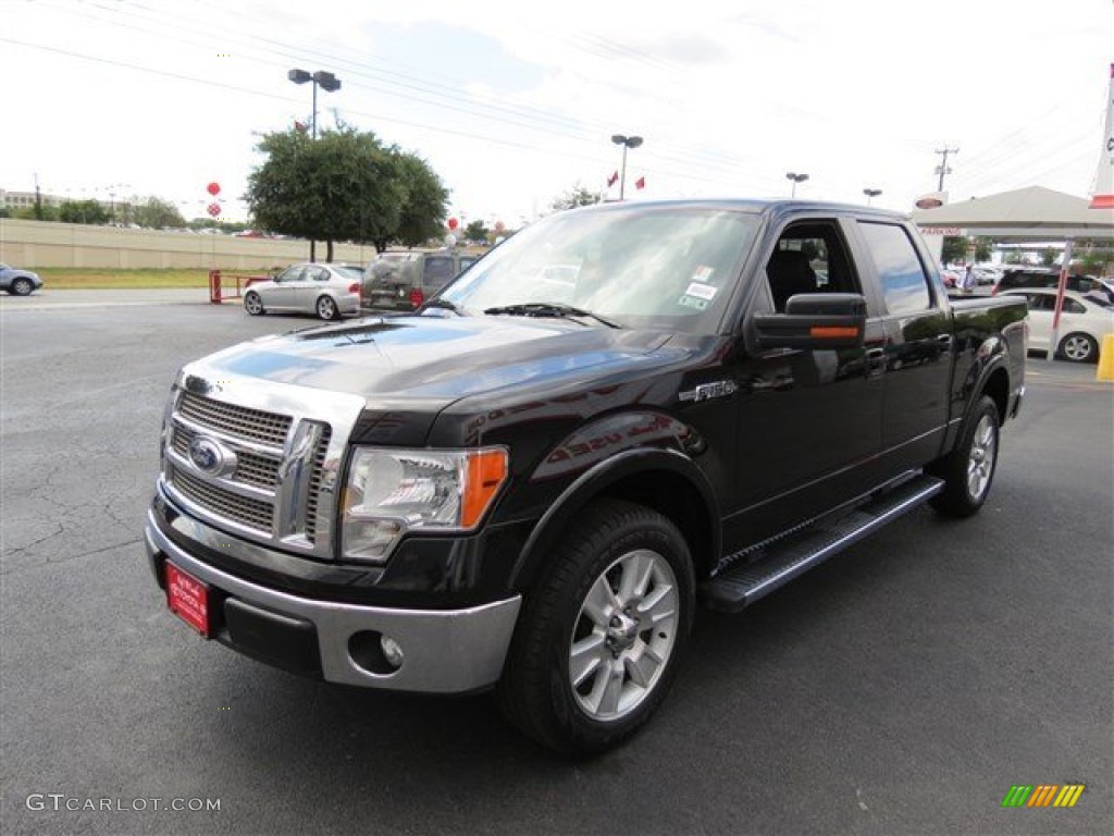 2011 F150 Lariat SuperCrew - Ebony Black / Black photo #3