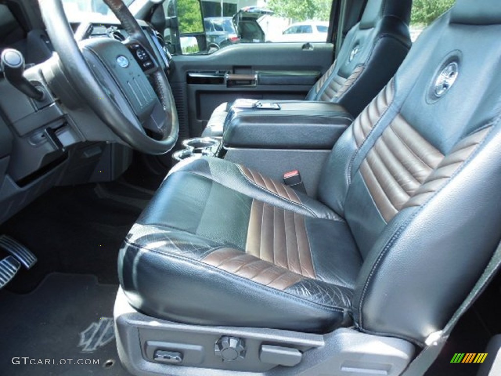 Black/Dusted Copper Interior 2008 Ford F250 Super Duty Harley Davidson Crew Cab 4x4 Photo #85593505