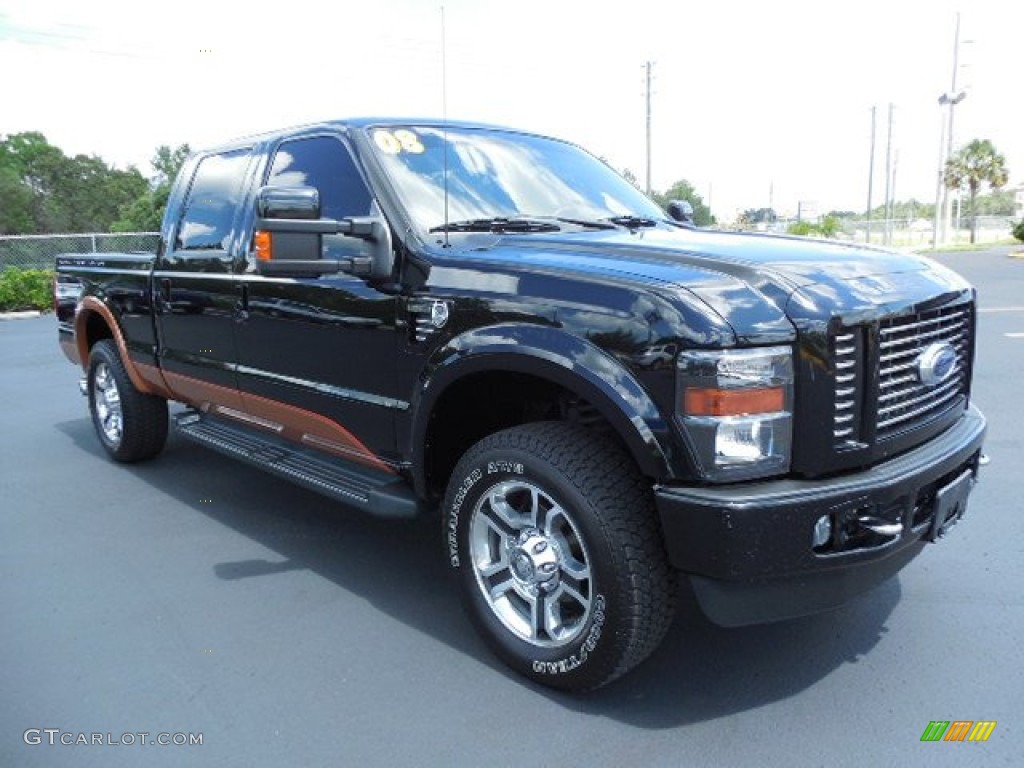 Black 2008 Ford F250 Super Duty Harley Davidson Crew Cab 4x4 Exterior Photo #85593625