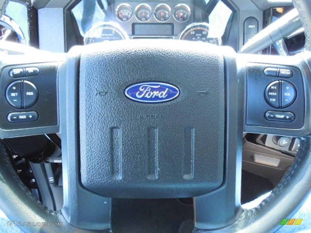 2008 Ford F250 Super Duty Harley Davidson Crew Cab 4x4 Black/Dusted Copper Steering Wheel Photo #85593919