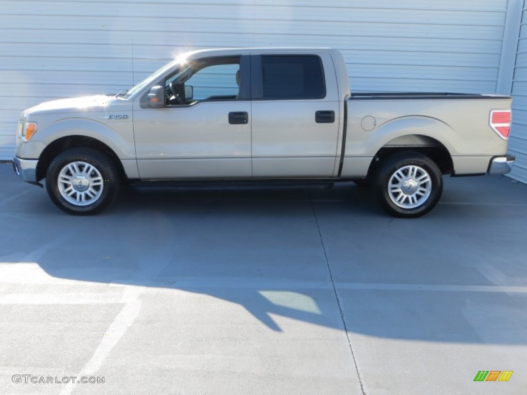 2010 F150 XLT SuperCrew - Pueblo Gold Metallic / Tan photo #6