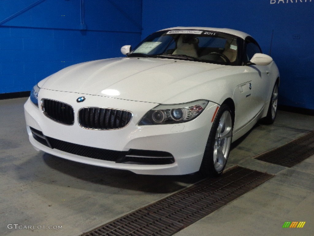 2011 Z4 sDrive30i Roadster - Alpine White / Beige photo #3